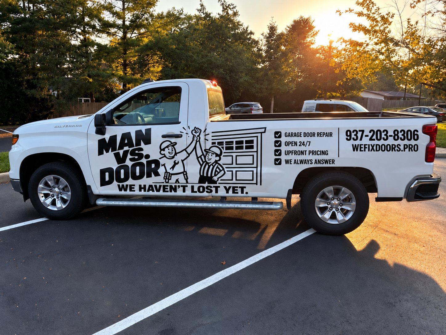 MAN VS DOOR service truck